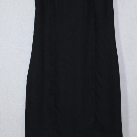 Vintage 90s Petite Sophisticate black sheath mini dress - Picture 5 of 11